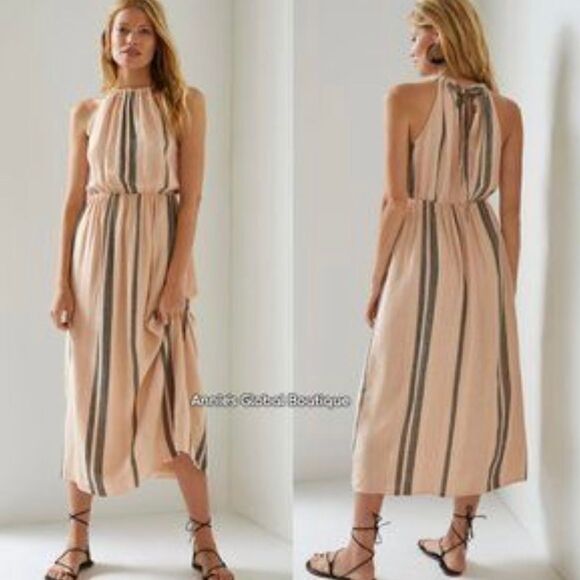 New Clith & Stone Hermia Halter maxi dress size L - Picture 1 of 9